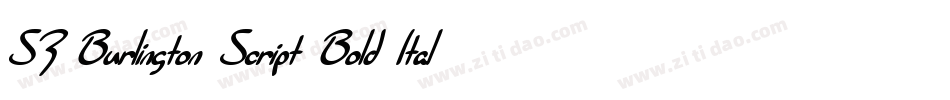 SF Burlington Script Bold Italic字体转换